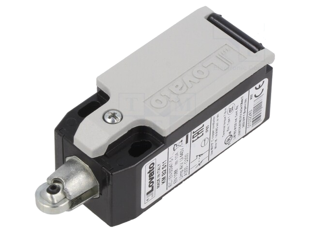 Eindschakelaar; metalen rol Ø11mm; NO + NC; 10A; M20; IP65 Eindschakelaar; metalen rol Ø11mm; NO + NC; 10A; M20; IP65